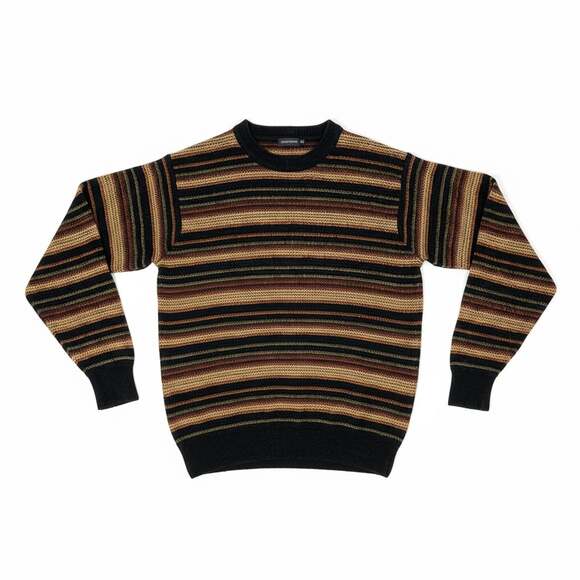 Cellinni Other - Celine Striped Knit Sweater Men’s Medium Wool Blend Crewneck